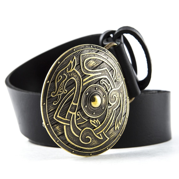 Belt Buckle Viking Shield, Warrior Brass Belt Buckle, Scandinavian Belt Buckle