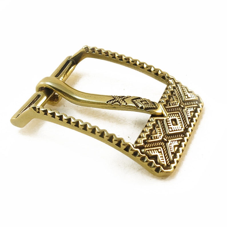 Belt buckle Bayurok Pin type solid brass Etsy