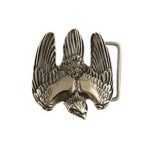 Belt buckle Fighting Falcon, german silver, Handmade hunting falcon, sculptural nickel silver belt buckle