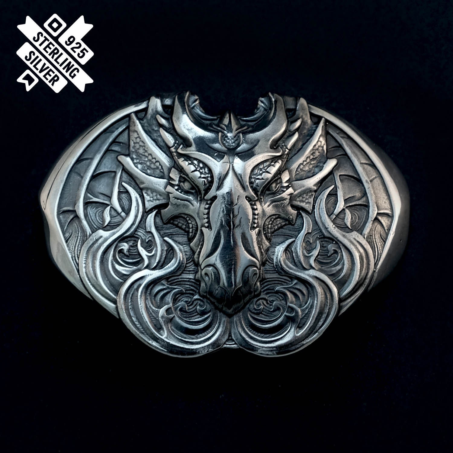 Silver Dragon Belt Buckle Old Norse Scandinavian Dragon Mythology Fafnir or Fraenir Dragon Solid 925 Sterling Silver Belt Buckle Etsy Hong Kong