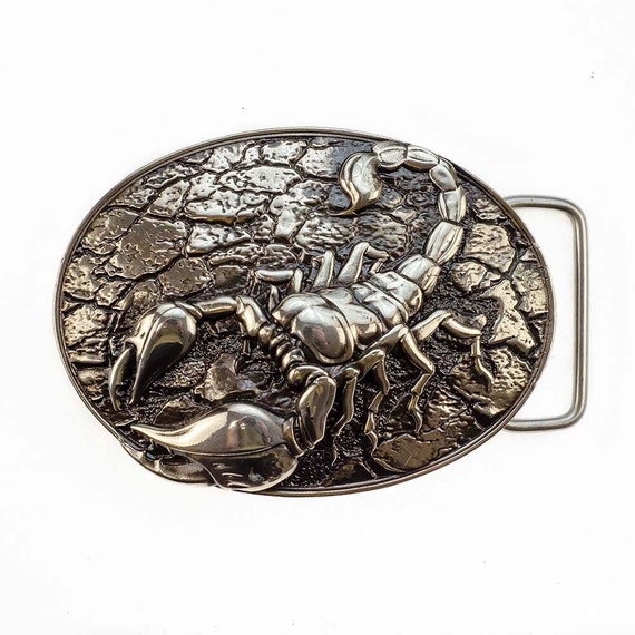 Scorpion German Silver Belt Buckle, Pandinus Solid Belt Buckle