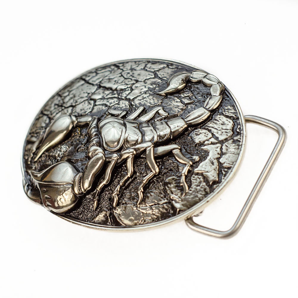 Scorpion German Silver Belt Buckle, Pandinus Solid Belt Buckle