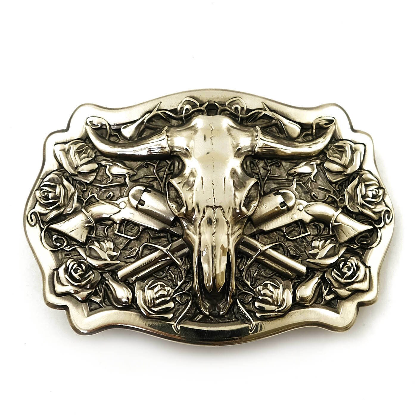 Nesawaki Western Cowboy Belt Buckle Longhorn Texas Bull Horse Buckles for  Men Women