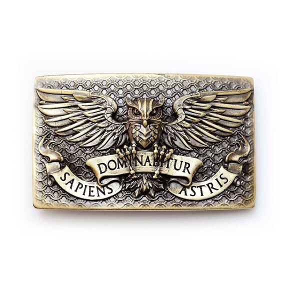 Fighting Eagle Owl Belt Buckle Wild 