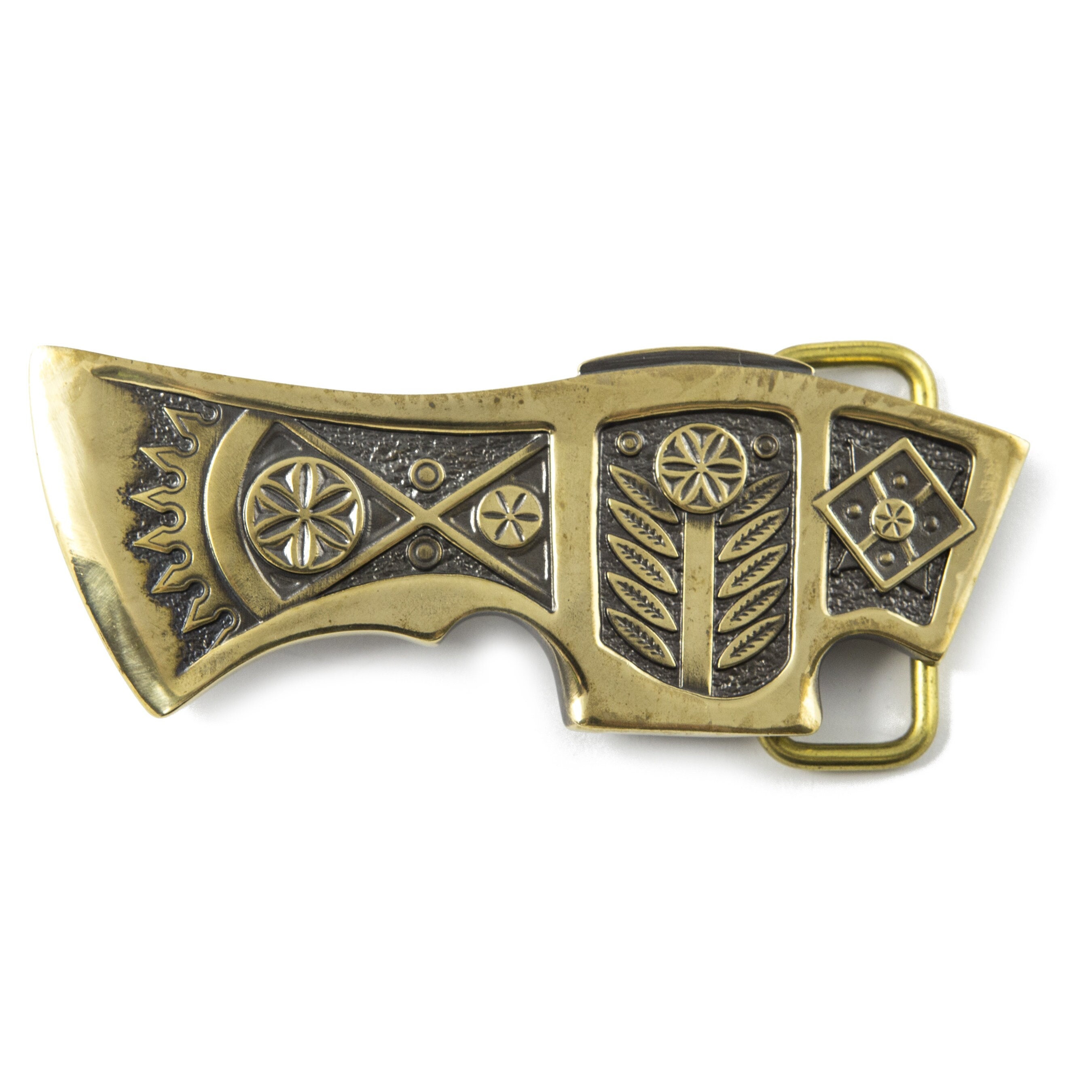 Brass Celtic Belt Buckle - Artisans of Scotland