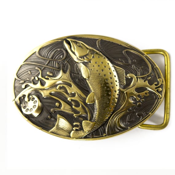 Trout Belt Buckle, Handmade Solid Brass Belt Buckle Salmon, Fisherman Belt  Buckle Gift for Men and Women Anglers -  Denmark