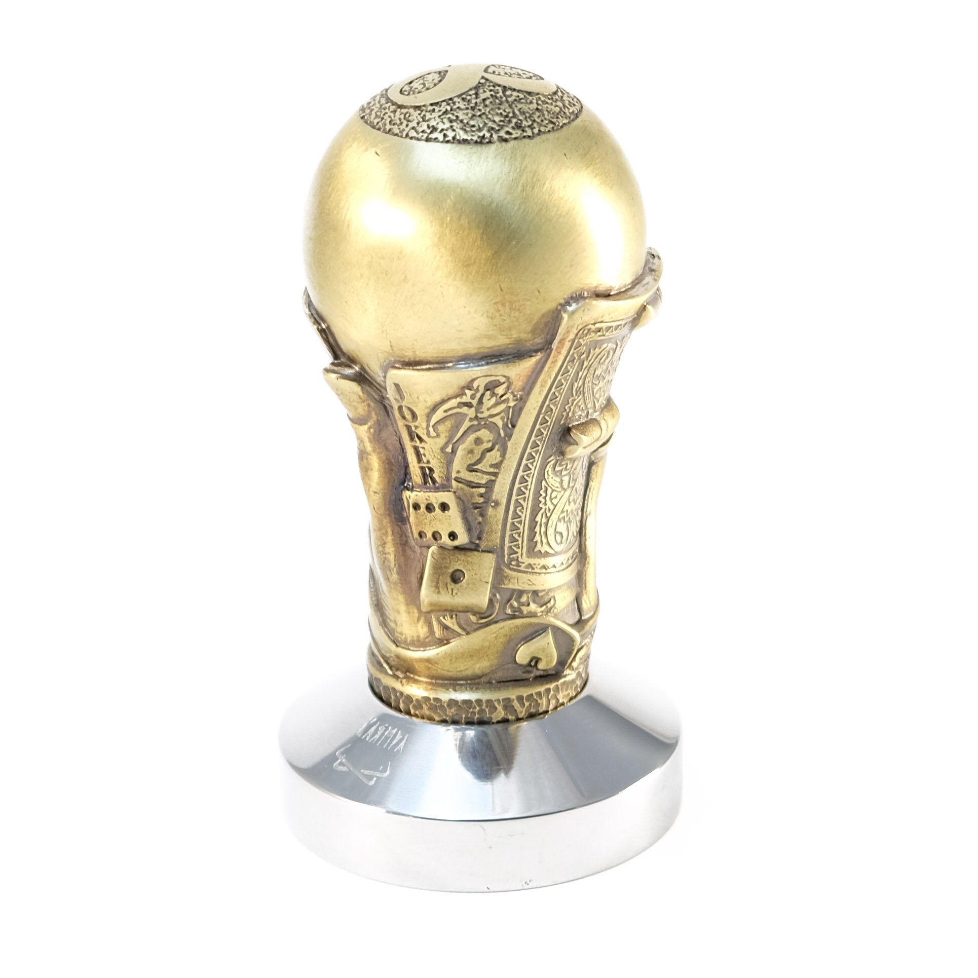 Solid Brass Coffee Tamper 8 Ball Magic 