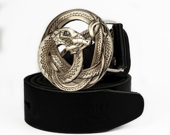 Belt Buckle Ouroboros, World Serpent, Scandinavian, Nordic, Celtic
