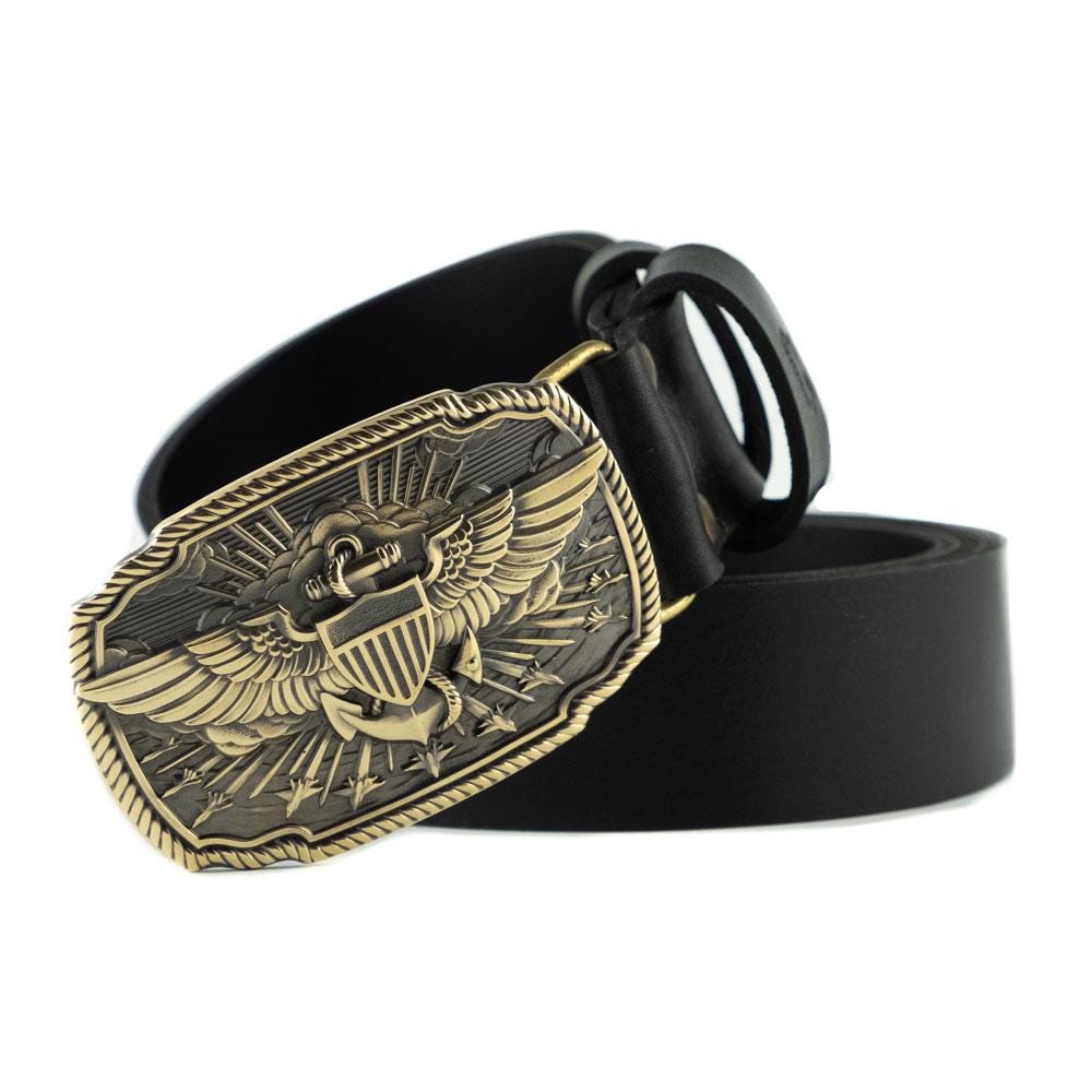 Amerflag Handgun With Bullets Belt Buckle – Military Army Navy Marines Style – USA Made