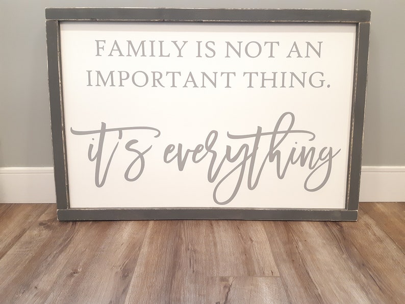 Family Is Not An Important Thing It's Everything wood | Etsy