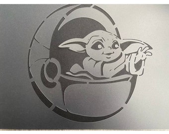 star wars yoda stencil re usable genuine mylar stencils templates craft supplies tools jan takayama com