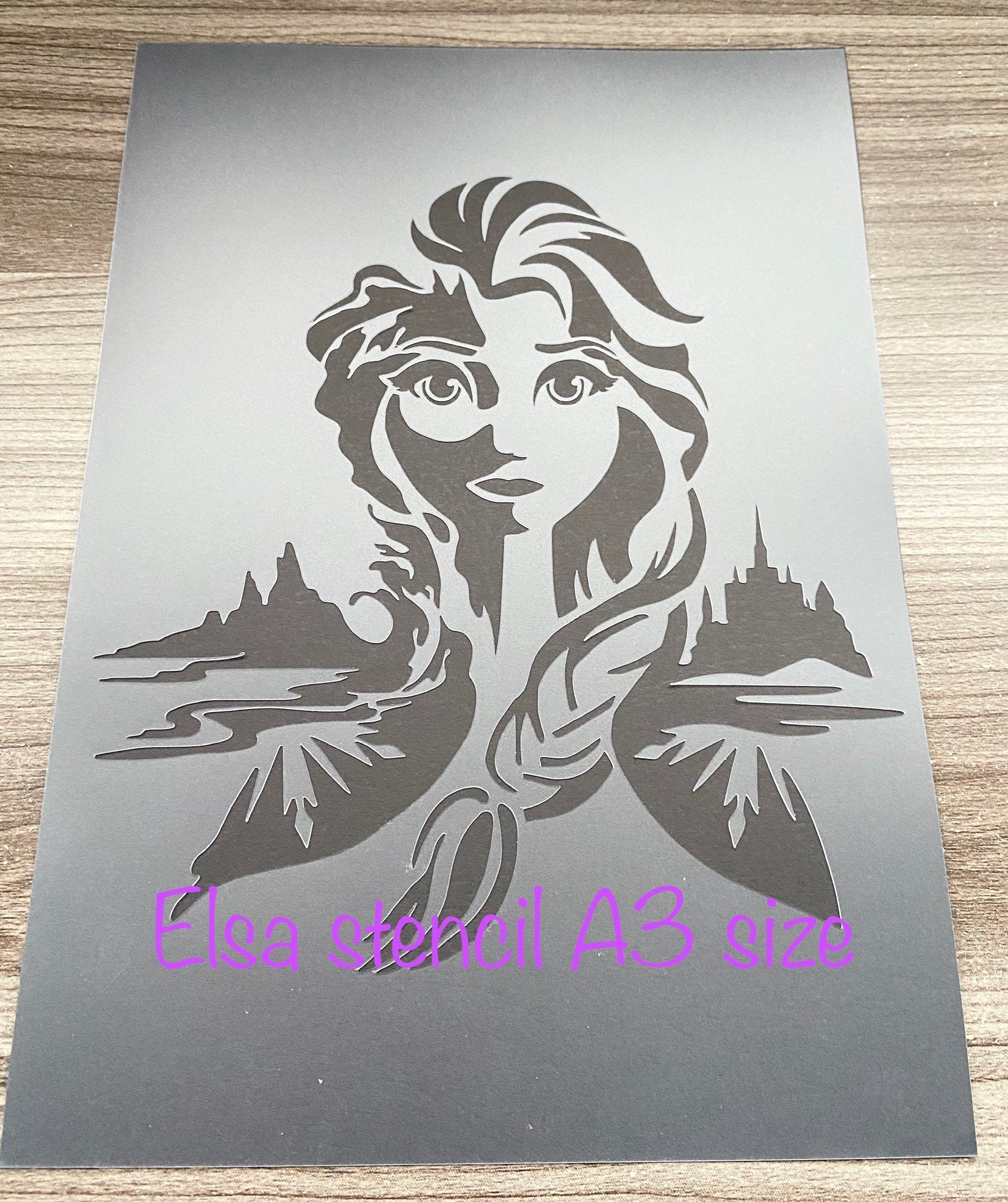 Frozen stencilDisney stencil Anna and Elsa stencil Elsa Etsy
