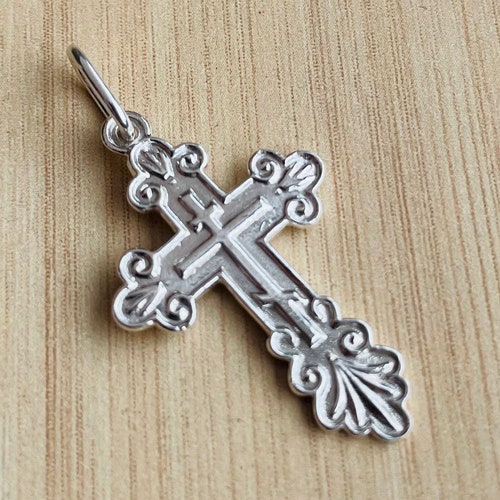 Details about   russian made  silver&gold   plated  cross  Pendant  Christ large #5 