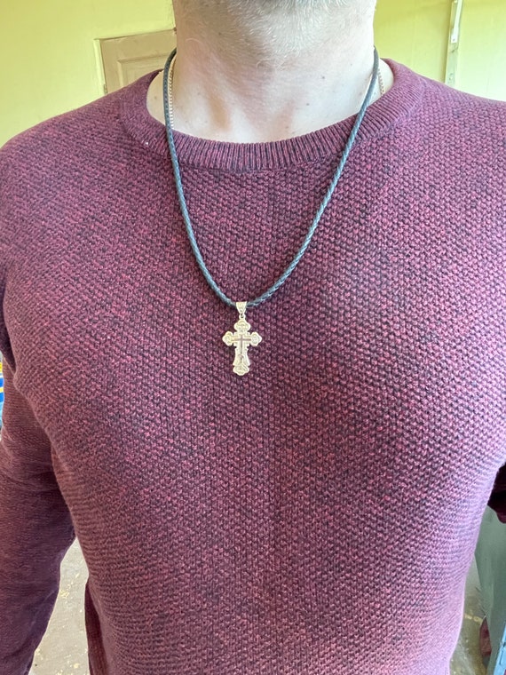 14k Red Gold Cross Eastern Orthodox 