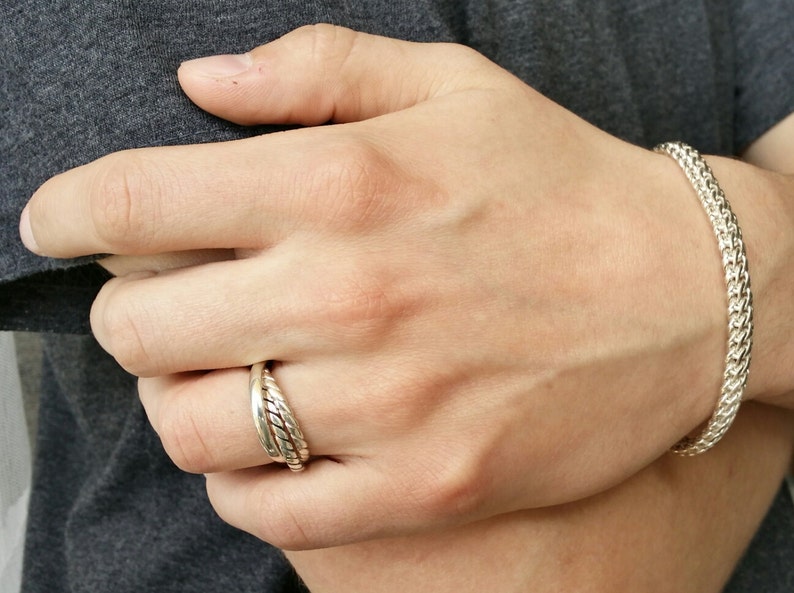 Handmade Sterling Silver Triplet Ring