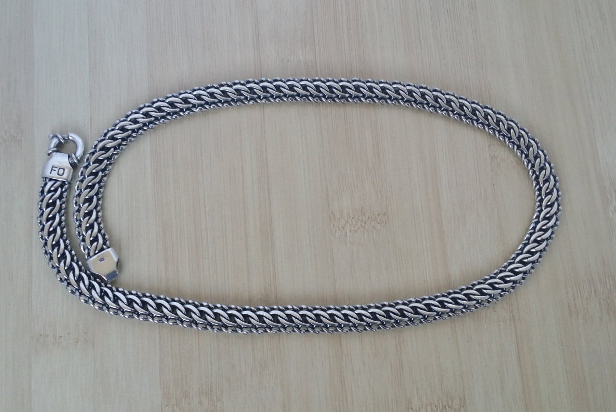 Silver Mens Chain Mens Necklace Solid Silver Chain Etsy