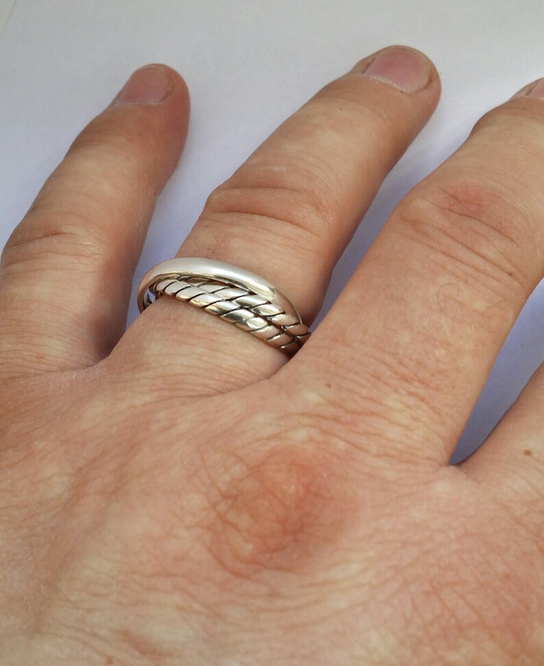 Handmade Sterling Silver Triplet Ring