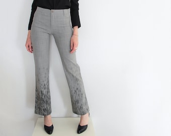 MOSCHINO Vintage jaren 90 uitlopende broek "druipend" patroon