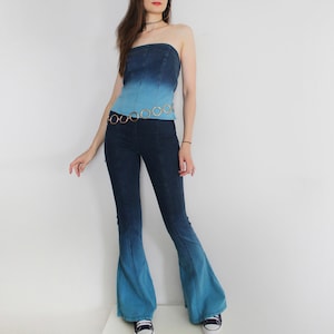 90s MOSCHINO Suit Gradient Tie Dye Top + Pants Co-ord