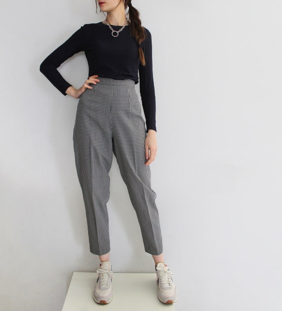 Vintage 90s Gingham Picnic Carrot Pants