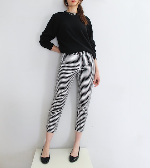 90s does the 50s Gingham Picnic Capri Pants