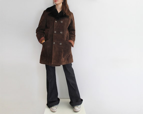 Vintage 70's Double Breasted Shearling Sheepskin C