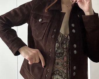 Levi’s double sided 70s style suede jacket, big E logo