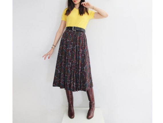 80's Vintage Paisley Tyrolean Skirt by STEINBOCK
