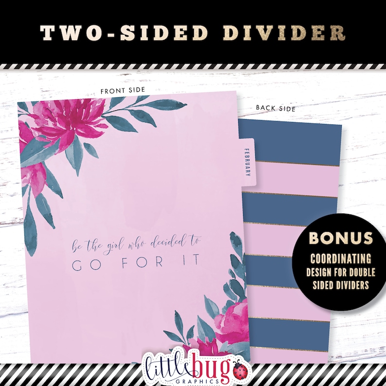 Monthly classic happy planner dividers quotes 12 month tabs etsy