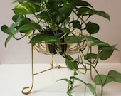 Vintage French iron planter or fruit basket on stand