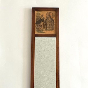 Vintage Stickley Walnut Wall mirror Trumeau Style