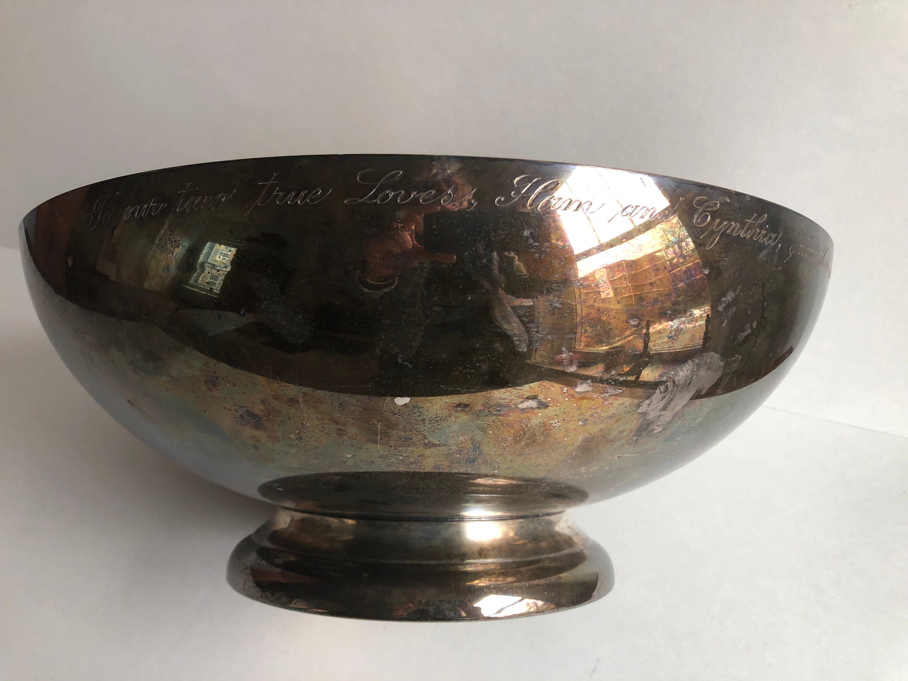 Pedestal Bowl Centerpiece Vintage Best Decorations