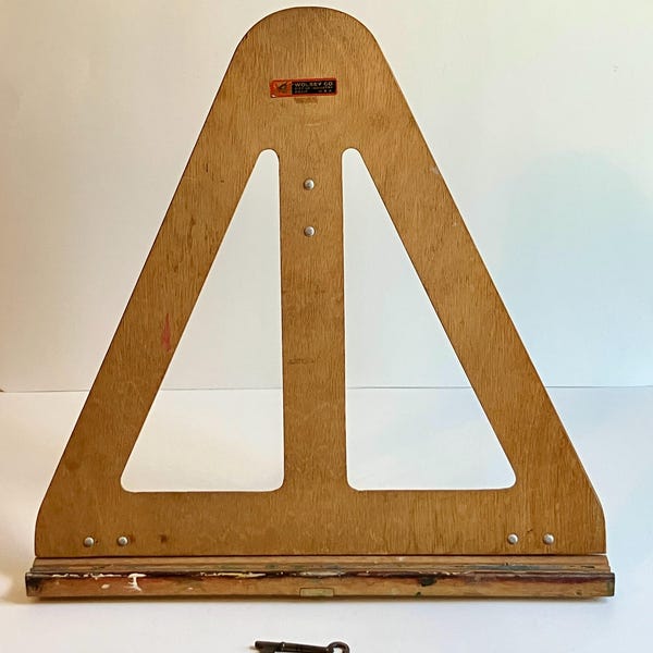 Vintage Iconic Wolsey Co. #18 Folding Tabletop easel, Sketching board, El Monte, CA, unrestored