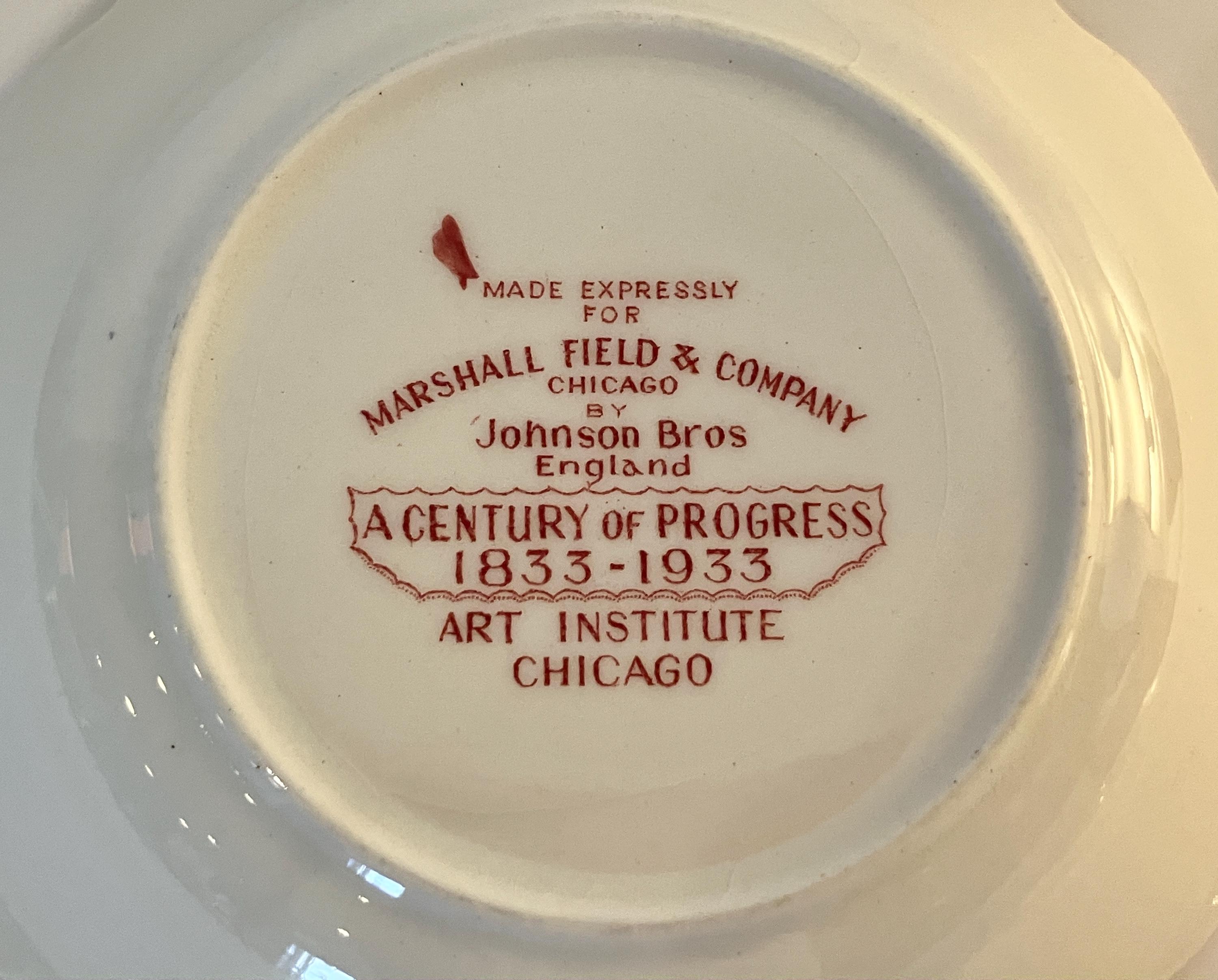 Johnson Bros 4 Dinner Plates A Century Of Progress 1833-1933