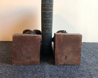 Serre-livres Bois Massif – Sculptures Africaines – Fait Main