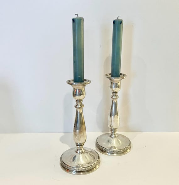 Vintage International Silver Prelude Candlesticks: Mid Century