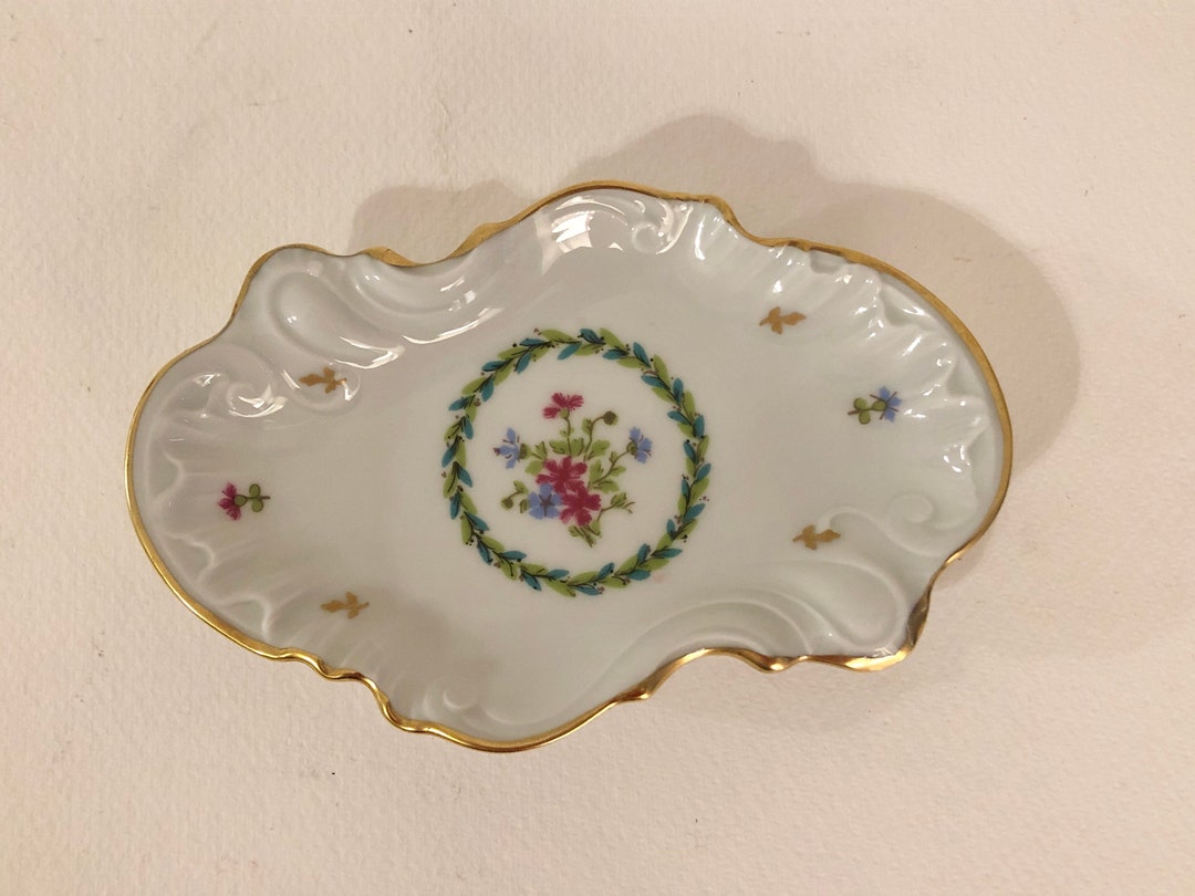 Vintage Haviland Limoges Vieux Paris Vert Porcelain Ring Dish Etsy
