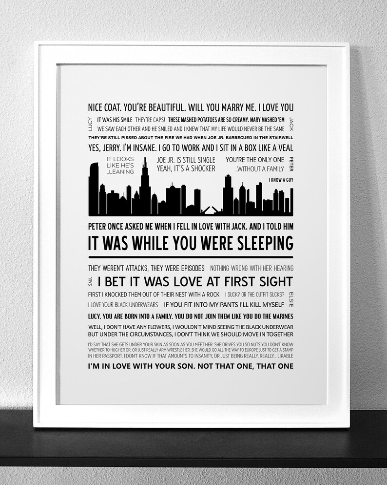 While You Were Sleeping Typography Quote Print | Etsy