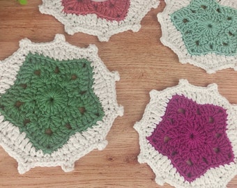 CROCHET PATTERN  Star Motif Coasters / Star Garland Christmas Decoration / Christmas Tree Ornaments