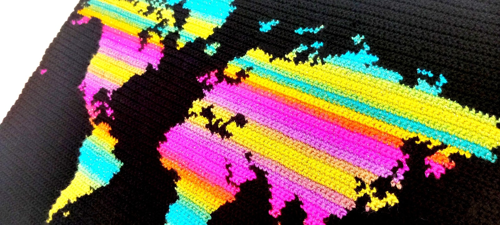 Crochet World Map Pattern. Geography Tapestry Wall Hanging. Nerd Geek ...