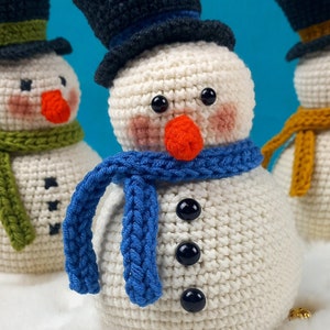 Gehäkelte Schneemann Muster. Easy Christmas Amigurumi Ornament (Englisch US PDF Pattern)