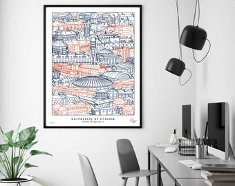 Illinois Wall Art Etsy