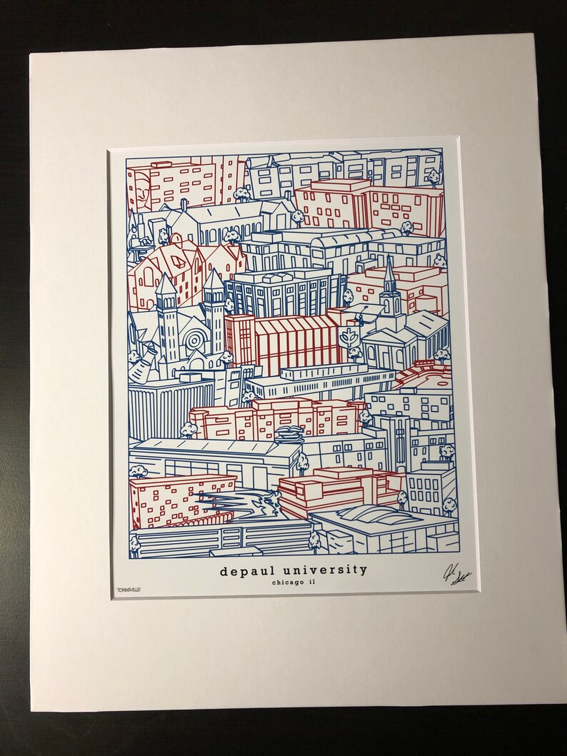 DePaul University Campus Landmarks Art Print DePaul Alumni Etsy