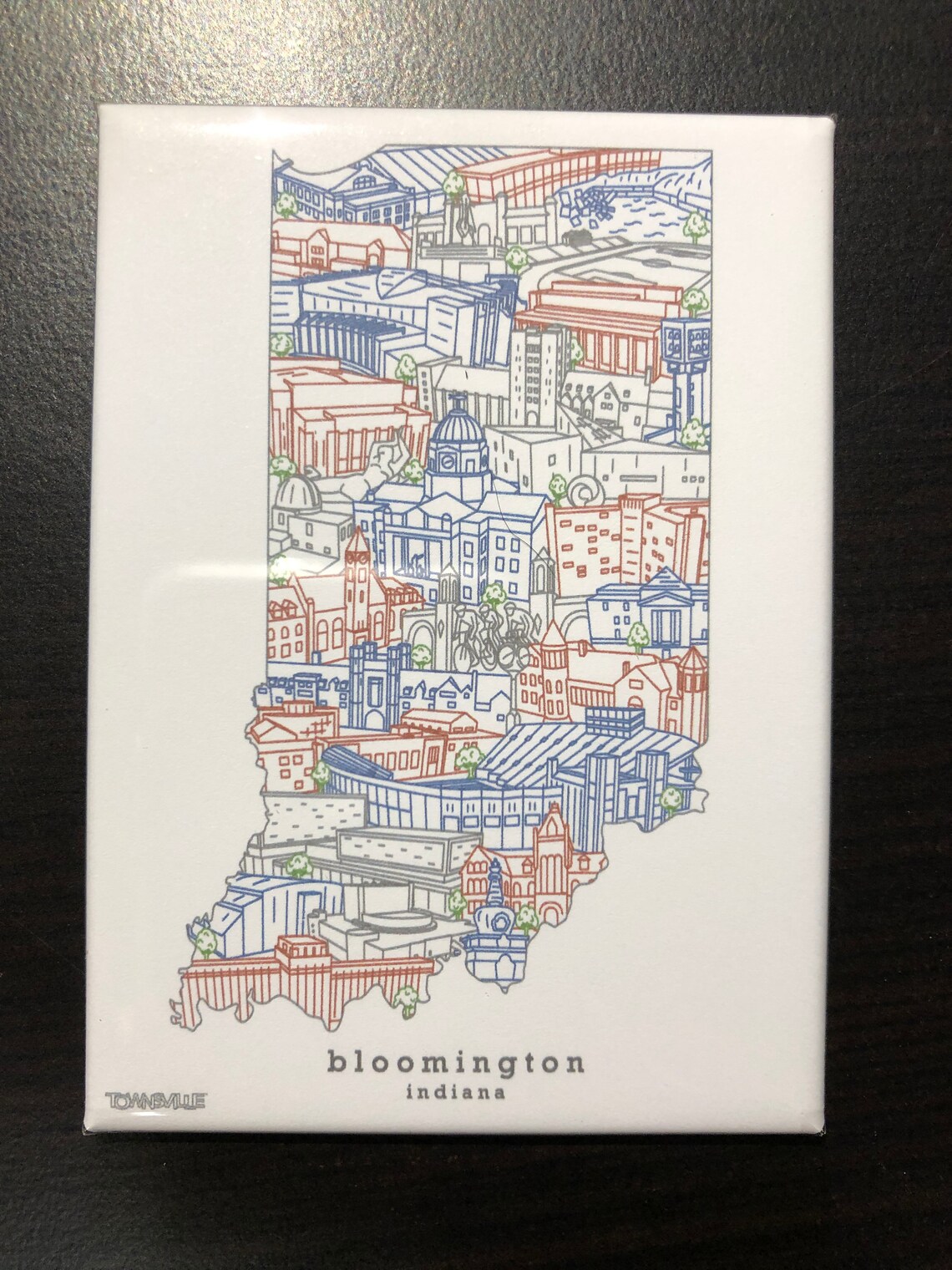 Bloomington Indiana Wall Art Bloomington Skyline Print IU Etsy