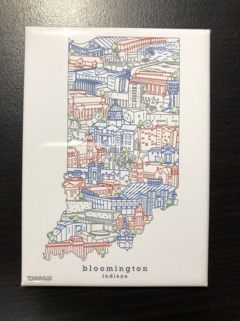 Bloomington Indiana Wall Art Bloomington Skyline Print IU Etsy