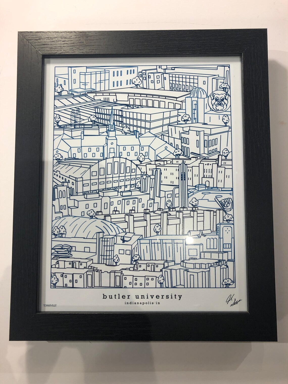 butler-university-campus-landmarks-art-print-butler-bulldogs-etsy