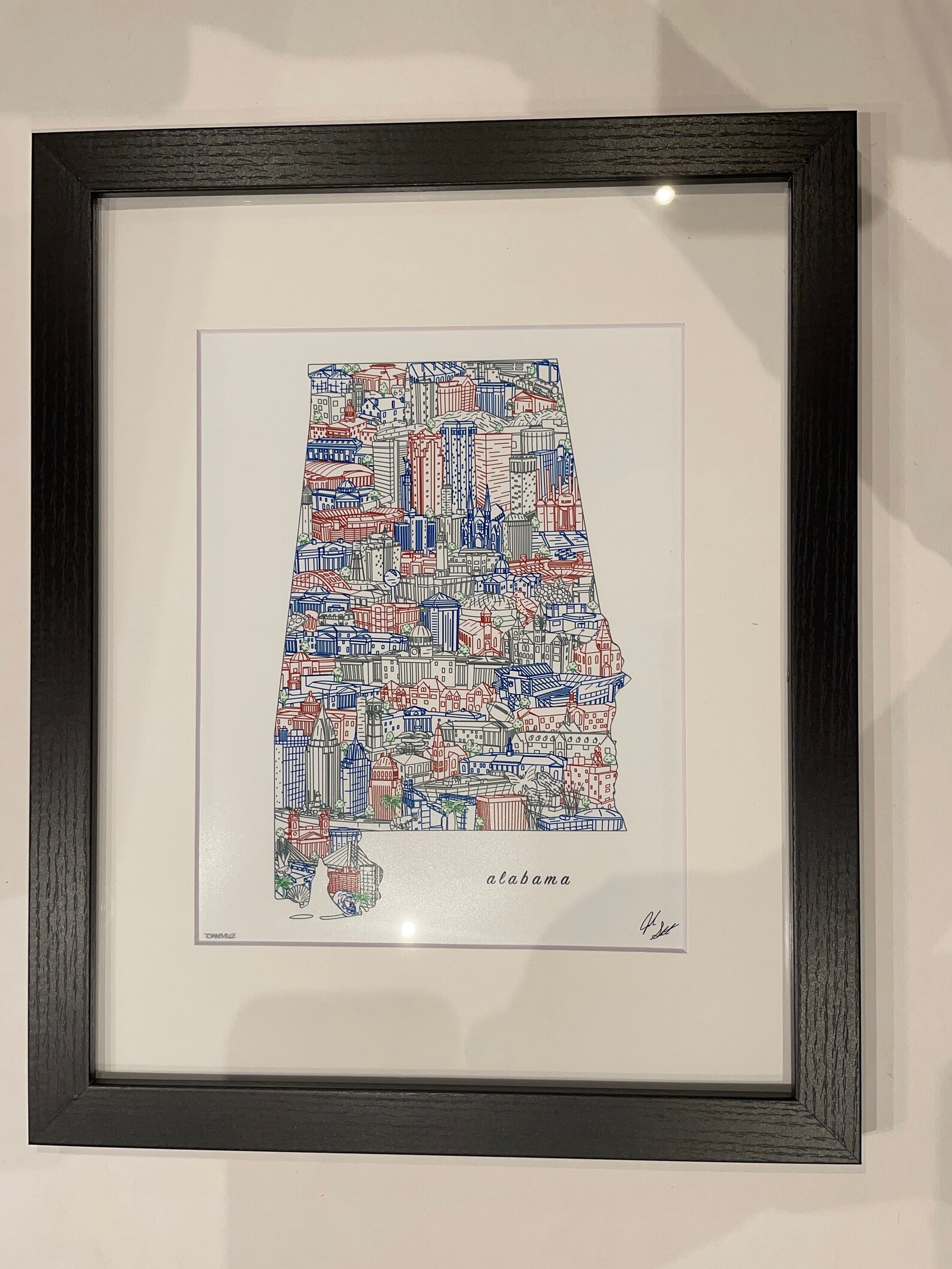 Alabama Wall Art / Birmingham Skyline Art / Alabama Print / Etsy