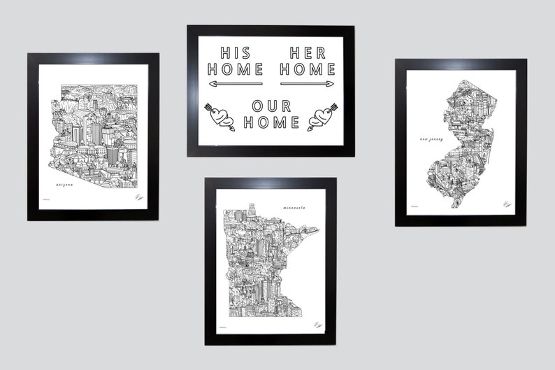 Bloomington Indiana Wall Art Bloomington Skyline Print IU Etsy