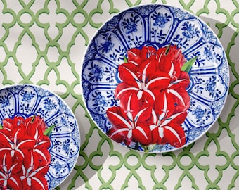 Medallion plates (gladiolus)