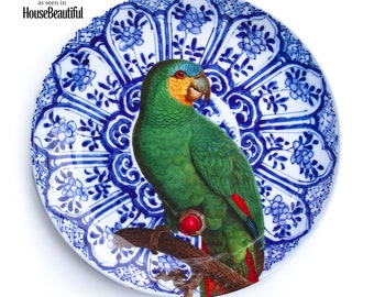 Medallion large dinner plate (parrot)